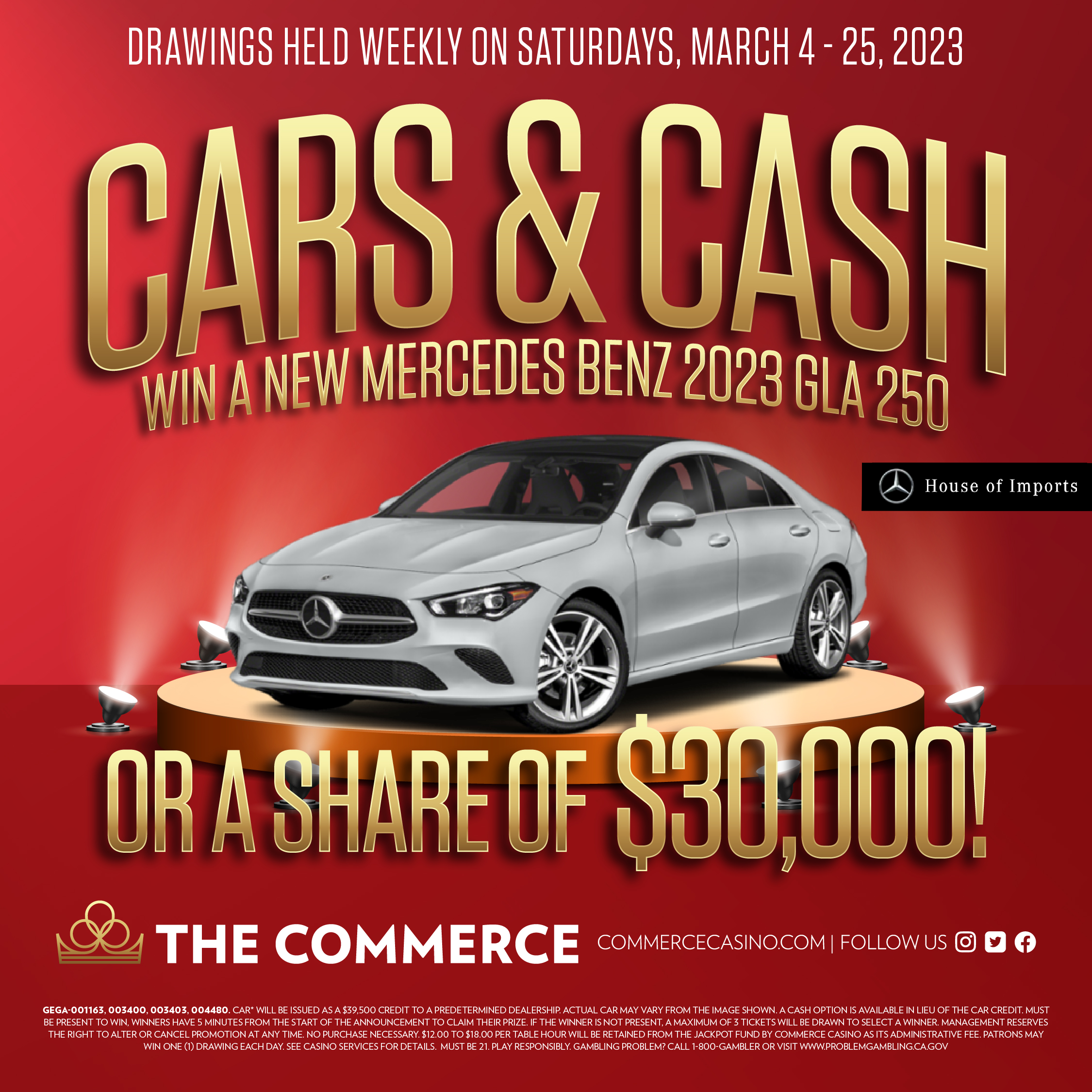 Cars & Cash at The Commerce