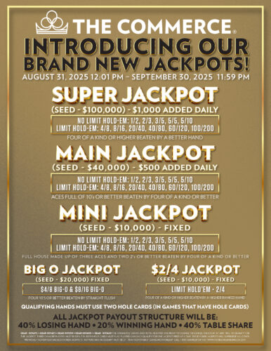 Commerce Casino Jackpots