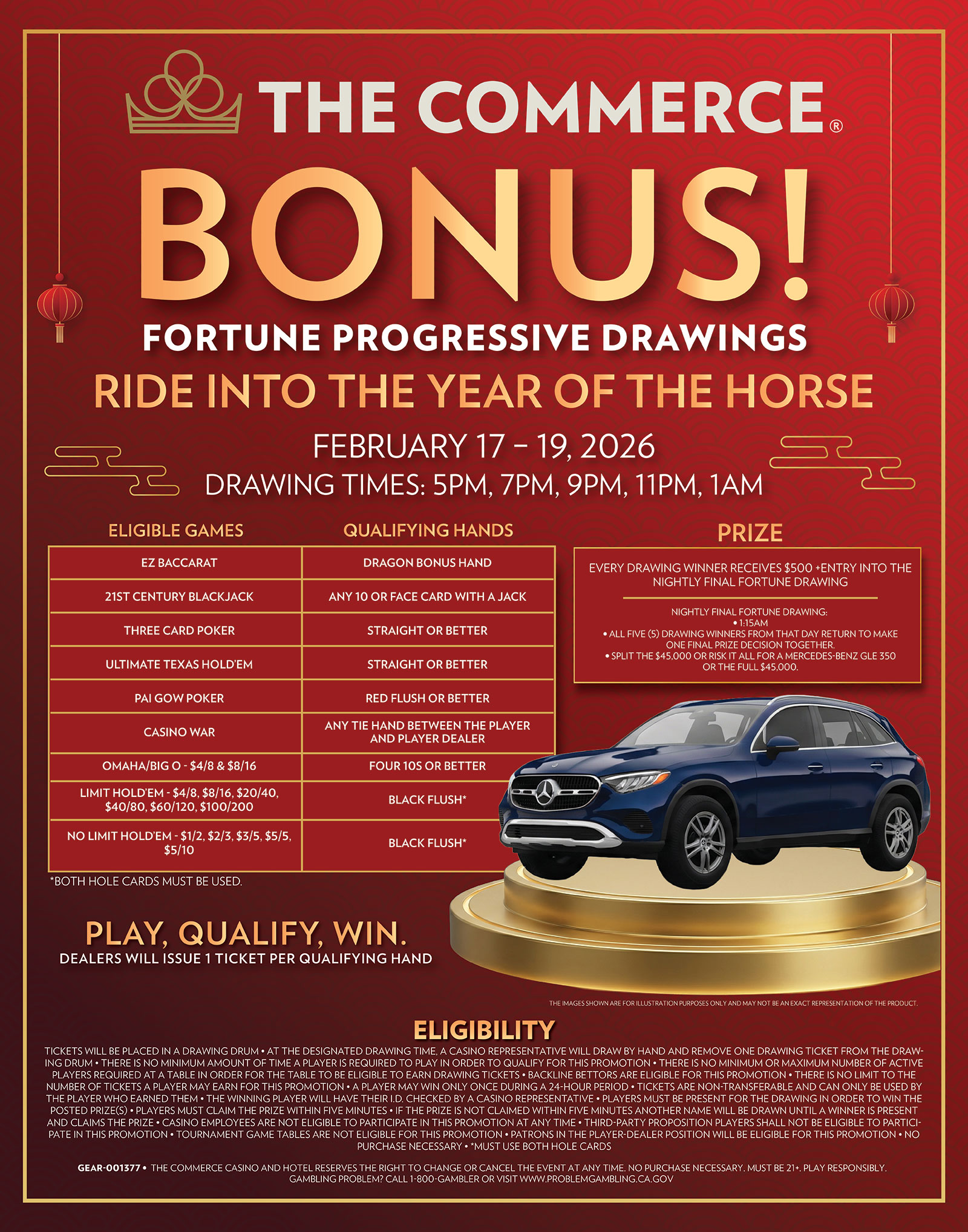 Car Giveaway – Bonus! Fortune Progressive Drawings