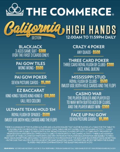 California Section High Hands