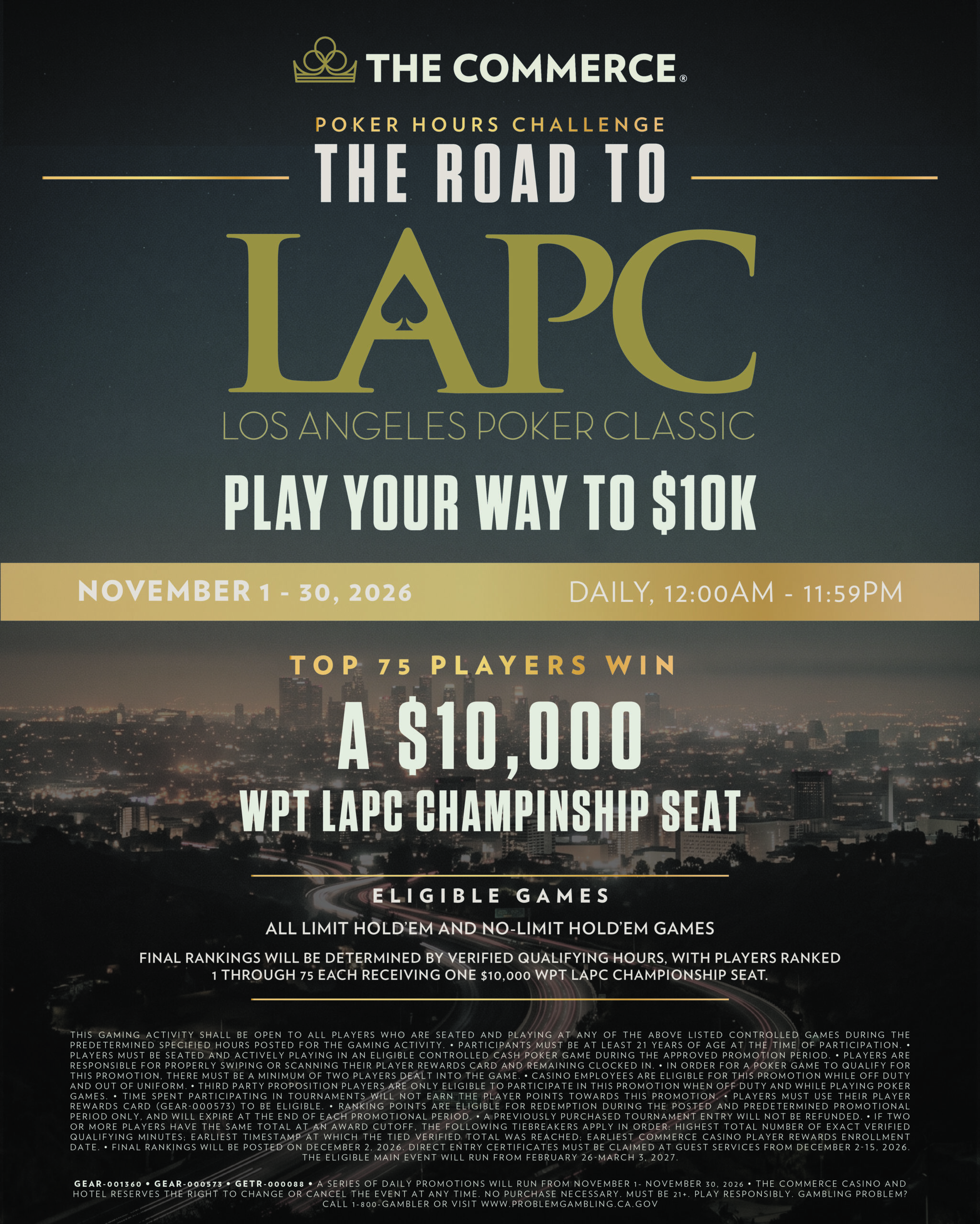 Poker Hours Challenge – The Road to LAPC